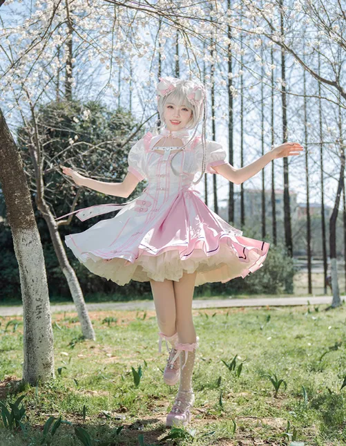 Pure Tea For Dream~Sweet Lolita Platform Pearl Bow Shoes