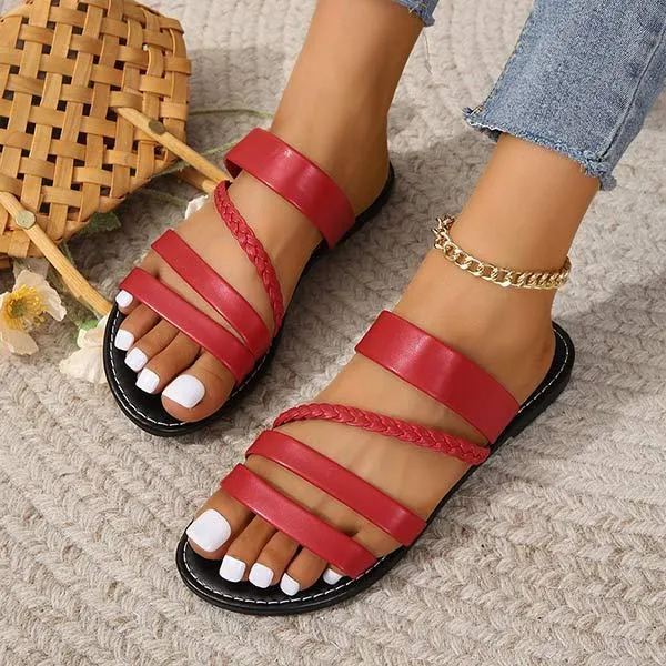 Women's Flat Beach Slide Sandals 98495234C
